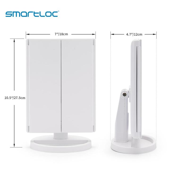 smartloc-2x-magnifying-led-light-touch-screen-desktop-makeup-mirror-bathroom-bath-mirrors-vanity-toilet-cosmetic-360-rotating