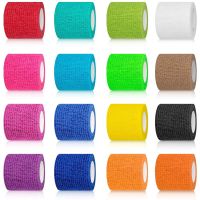 16 Rolls Self Adherent Wrap Non Woven Bandage Wrap Breathable Pets Athletic for Sports Injury Ankle Knee Wrist Sprains