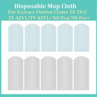 100Pcs for Ecovacs Deebot Ozmo T8 T8+/ T8 AIVI T9 AIVI / N8 Pro/ N8 Pro+ Vacuum Cleaner Disposable Mop Cloth Parts Accessories