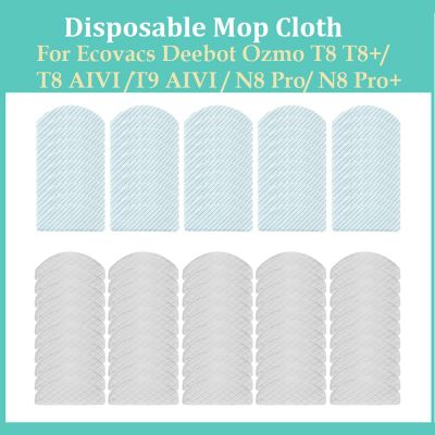 100Pcs for Ecovacs Deebot Ozmo T8 T8+/ T8 AIVI T9 AIVI / N8 Pro/ N8 Pro+ Vacuum Cleaner Disposable Mop Cloth Accessories