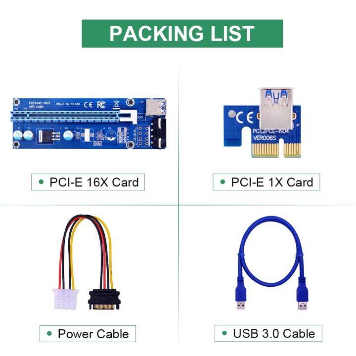 chipal-ver006s-pci-ไรเซอร์การ์ด30ซม-60ซม-100สาย3-0ยูเอสบีซม-pci-express-1x-ไปยัง16x-extender-อะแดปเตอร์-pcie-สำหรับกราฟิก-gpu-card