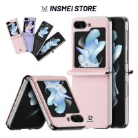 เคสหนัง PU กันกระแทกสำหรับ Samsung Galaxy Z Z Flip5 5G ฝาครอบ Flip5รองรับการชาร์จแบบไร้สาย PK