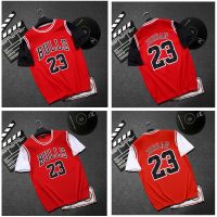 เสื้อบาสเก็เสื้อกีฬาบาสเก็ตบอล Chicago Bulls Jersey No . 23 Basketball Uniform Shirt