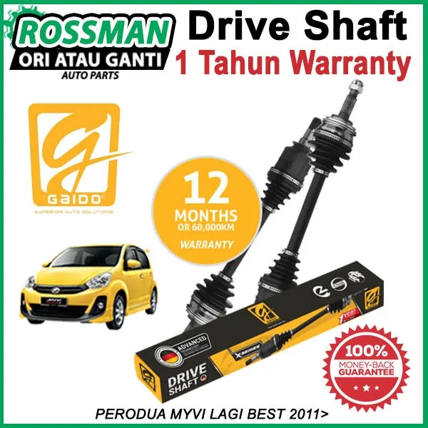 PERODUA MYVI LAGI BEST 2011> GAIDO X SERIES DRIVE SHAFT HEAVY DUTY