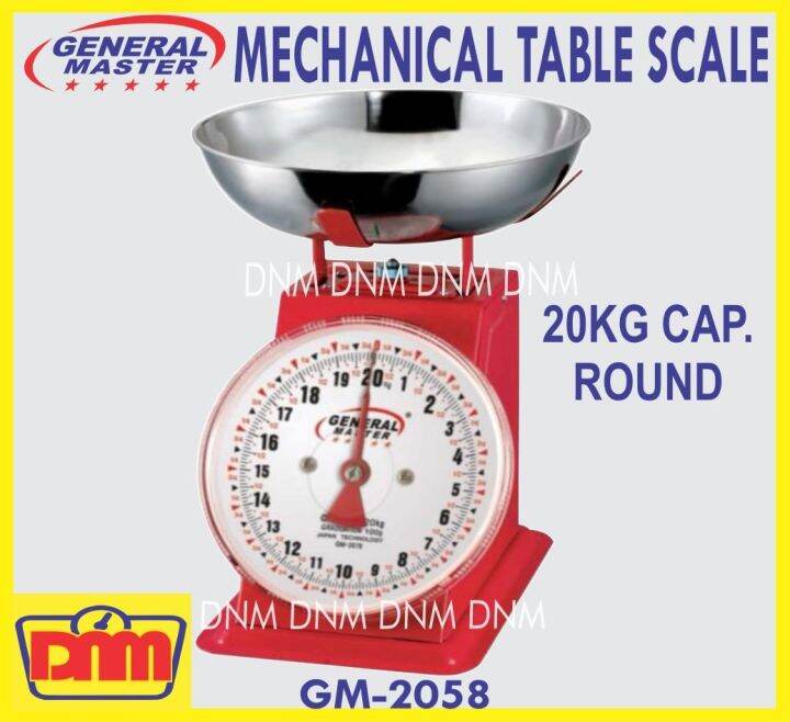 GENERAL MASTER MECHANICAL TABLE SCALE 20KG ROUND Lazada PH