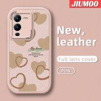 JIUMOO เคสสำหรับ VIVO V25 Pro 5G S15 Pro 5G แบรนด์กระแสแฟชั่นสวยงามรูปแบบความรักบางๆเคสโทรศัพท์สีซิลิกาเจลนุ่มหนังปกป้องเลนส์จากเคสกันกระแทกเคสตก