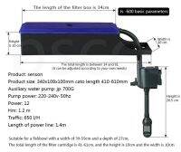 3 In1ตัวกรองตู้ปลาภายในที่มีกล่องแผ่นกรองอากาศบนปลาปั๊มน้ำแบบจุ่มกรองเพิ่มอ็อกซิเจนระบบทางเดินน้ำ