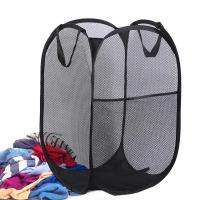 Popup Mesh Laundry Basket Collapsible Mesh Hampers forDirty Clothes Breathable Mesh with Handles Clothes Hampers for Laundry Room Travel Dorm Toys gifts