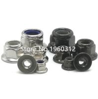 M3 M4 M5 M6 M8 M10 M12 Black Carbon 304 A2-70 Stainless Steel Hex Flange Nylon Insert Lock Nut Self-locking Nylock Locknut