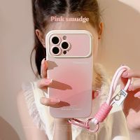 Pink smudge Fine hole anti-drop phone case tpu silicone for apple iphone 11 12 13 14 15 pro max  x xr xs max 7 8 plus se2020