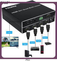 4X1 HDMI Multviewer 4 In 1 Out 1080P Quad Screen ตัวแยกหลายตัวสลับไร้รอยต่อสำหรับกล้อง DVD แล็ปท็อป PC เป็นจอทีวี