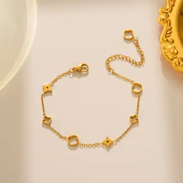 Rose Gold Four Leaf Clover Bracelet – LexLets Jewellery