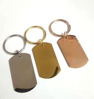 1Pcs Mirror Polish Stainless Steel Keychain Accessories for Custom Pendant Tog Tag Rectangle Label Round Tag Key Chain Key Chains