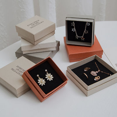 Jewellry Accessories Packaging Necklace Gift Square Case Frosted Earrings Paper Case Jewelry Box Jewelry