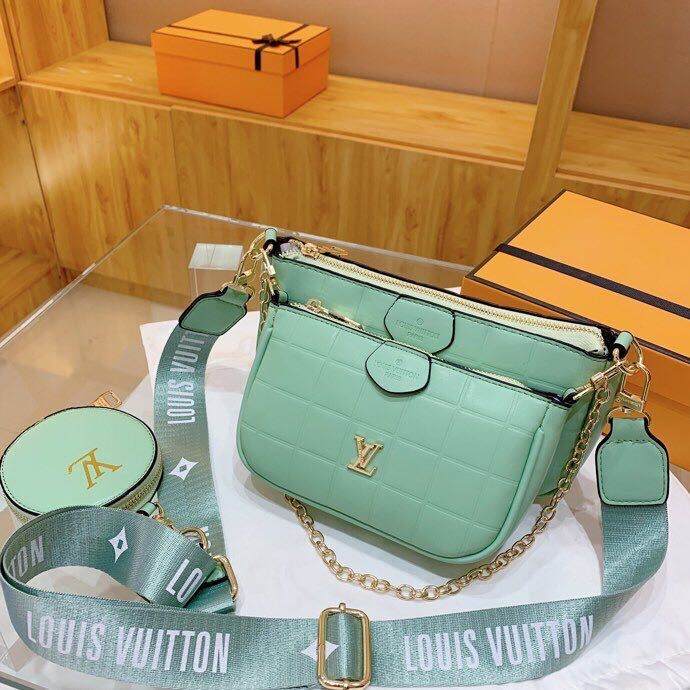 กระเป๋าถือ LV กระเป๋าสลิงสำหรับผู้หญิง,กระเป๋าถือสะพายไหล่คาดลำตัวพิมพ์