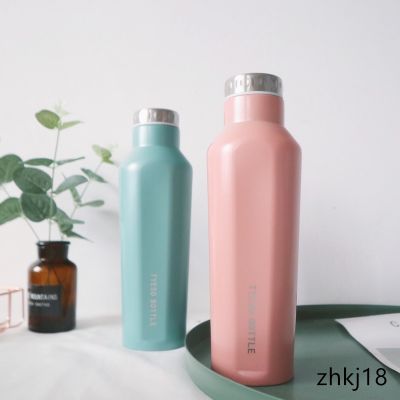 【ZHKJ】500ML 750ML Double Wall Hot &amp; Cold Insulated Vacuum Flask Tumbler Portable Stainless Steel Bottle 6 Colors