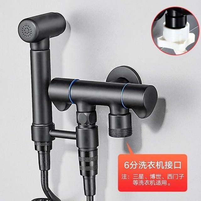 washing-clean-toilet-seat-sprayer-head-faucet-shower-bidet-kit-brass-black-silver-tap-washer-cold-water-connecting-toilet-pipe