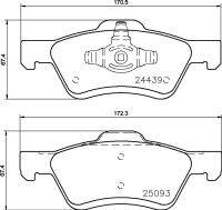 ผ้าเบรก หน้า (brake pad) FORD Escape 2.0 16v, 3.0 24v ปี 2001