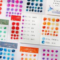 Polka Dot Stickers Salt Watercolor Round Label Creative PET Paste Hand Account Album Seal Stickers 2pcs/bag Stickers Labels