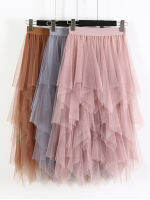 TIGENA Long Tulle Skirt Women Fashion 2022 Spring Summer High Waist Pleated Maxi Skirt Female Pink White Black School Skirt Sun