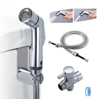 Copper Alloy Bathtub Shower Nozzle Wall-mounted Two-outlet Toilet Seat Hand-held Bathtub Faucet Bidet Shower Flushing Spraye