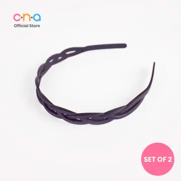 HAIRSTORY Classic Plain Black Thin Headband