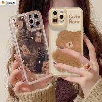 Rixuan เคสโทรศัพท์มือถือแบบนิ่ม TPU ใส กันกระแทก ลายหมีนําโชค สําหรับ VIVO Y21T Y15S Y15A Y21S Y12s Y20s Y20i Y33S Y11 Y12 Y15 Y17 Y91C Y95 Y19 Y30 Y85 Y51 S1 V23e V21 V9 V5