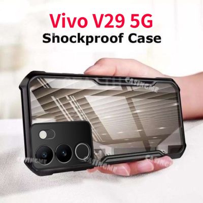 Vivo V29 5G 2023เคสโทรศัพท์แบบใสสำหรับ Vivo V29 V 29 VivoV29 V29Pro V29E 29 V Pro 5G ซิลิโคนเคสโทรศัพท์โปร่งใส2023กันกระแทกอะคริลิคฝาหลัง TPU นิ่มกันกระแทก