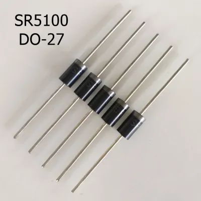 5PCS SR5100/SR5150 / SR5200 DO-27 Schottky Diode 100V/150V 5A จำนวน 5ชิ้น