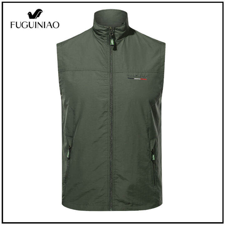 fuguiniao-top-ผู้ชายสบายๆกลางแจ้งแห้งเร็วเสื้อกั๊กแจ็คเก็ตเสื้อ-ฟรีช้อปปิ้ง