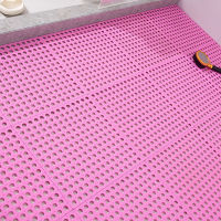 10PCS Suction Cup Floor Mats Anti Slip Plastic Mosaic Bath Mat for Kitchen Bathroom