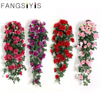 【cw】90CM Fake Rose Vine Flowers Plants Artificial Flower Hanging Rose Ivy Home Ho Office Wedding Party Garden Craft Art Décor ！