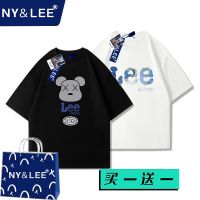 COD guess shirt►NY&amp;LEE summer tide brand loose t-shirt cotton short-sleeved men s and women s same print_09