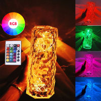 LED Diamond Crystal Projector RGB Table Lamp USB Remote Touch Sensor Lights for Restaurant Bar Room Decor Romantic Night Lamp