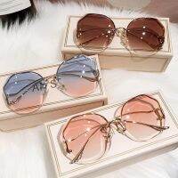 No border fashion sunglasses female big box Sun glasses