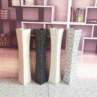 [COD] Large vase high-grade wooden slender modern minimalist floor-to-ceiling rectangular dry flower arrangement large European-style fake