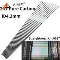 24T เพลาลูกศรคาร์บอนบริสุทธิ์ ID4.2mm 32 "ความตรง SP300-1000: +/- .003" Pure Carbon Arrows Shaft