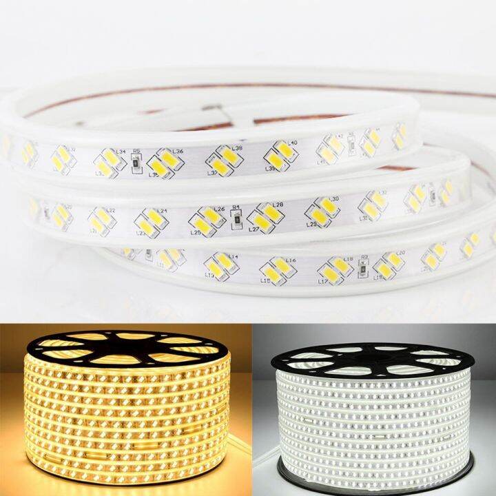 ไฟเส้น-led-3-100เมตรพร้อมปลั๊ก5730-ไฟเส้น-led-64ดวงกันน้ำยืดหยุ่นได้คุณภาพสูงสำหรับตกแต่งบ้านยาว220โวลต์8มม