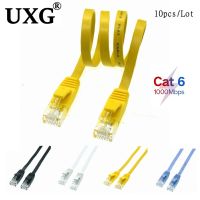 10แพ็ค20ซม. 50ซม. 1ม. 3Ft 2ม. 3M 5ม. 10ม. 20ม. 30ม. 40ม. 50ม. สาย CAT6อีเทอร์เน็ต Flat UTP สายเคเบิลเครือข่าย RJ45 Patch LAN สาย1000Mbps