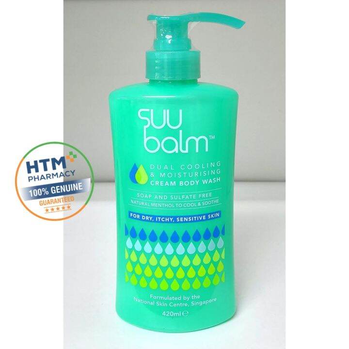SUU BALM DUAL COOLING & MOISTURISING CREAM BODY WASH 420ML Lazada