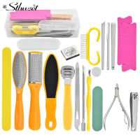 20 in 1 Professional Foot Care Kit Pedicure Tools Set Stainless Steel Foot Rasp Foot Dead Skin Remover Clean Toenail Care Kit