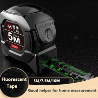 XHLXH Self Locking Fluorescent Tape Measure Wear-Resistant Fluorescent Measuring Tape Portable Steel Woodworking