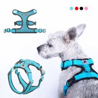 【FCL】⊙◕✓ Dog Harness Mesh Adjustable Soft Breathable for Dogs Collar Chest