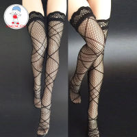 16ขนาดหญิงถุงน่องถุงเท้า Fishnet ลูกไม้ถุงน่องสีดำสำหรับ12นิ้ว Tbleague Phicen UD 4.0ที่ไร้รอยต่อร่างกายรูป