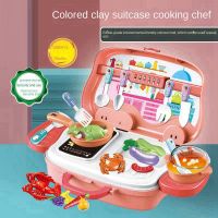 Childrens Clay Mold Handmade Clay Tool Set Boy Girl Suitcase Play House Toys Fruit and Vegetableh Dinosaur Animals Colored Clay Clay  Dough