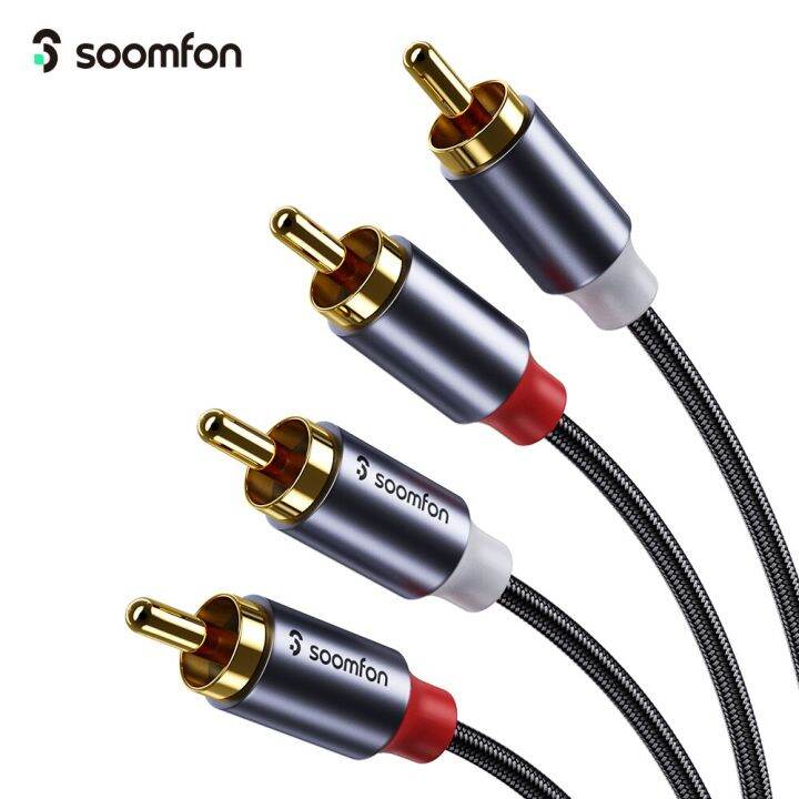 soomfon-แจ็ค-rca-ชุบ3m-สายออดิโอสเตอริโอตัวผู้-2rca-ได้-1ม-2ม-สายลำโพงแจ็ค-rca-สำหรับเครื่องขยายเสียง-hdtv-ของโฮมเธียเตอร์