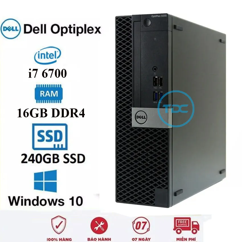 Máy tính đồng bộ Dell OptiPlex 5050 SFF-Core i7-6700 Ram 8GB DDR4, Ổ Cứng SSD 240GB Tặng USB Thu WIFI, Bàn Di Chuột. Bảo Hành 12 Tháng Máy tính đồng bộ Dell OptiPlex 5050 SFF-Core i7-6700 Ram 8GB DDR4, Ổ Cứng SSD 240GB Tặng USB Thu WIFI, Bàn Di Chuột. Bảo Hành 12 Tháng