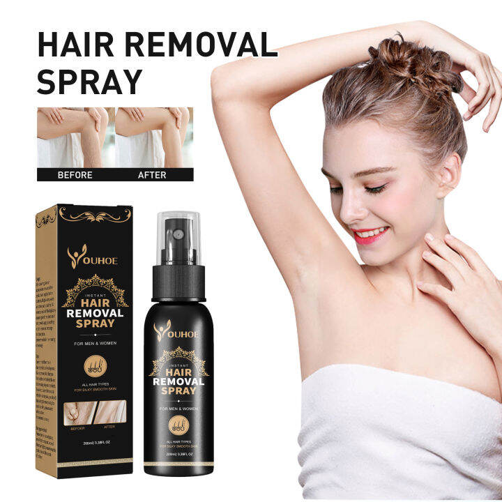 【OUHOE】 Painless Hair Removal Spray 200ml for Whole Body, Arms