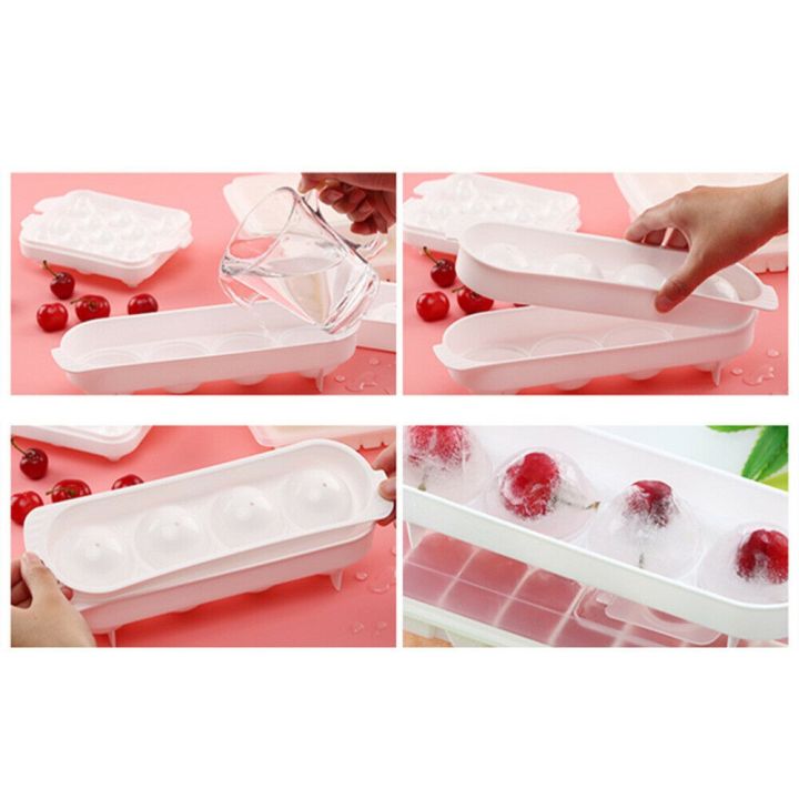 พิมพ์ทำน้ำแข็งก้อนกลม4ลูก-ball-ice-tray-ก้อนกลม4ลูกขนาดใหญ่-ที่ทำน้ำแข็-ถาดน้ำแข็งใหญ่