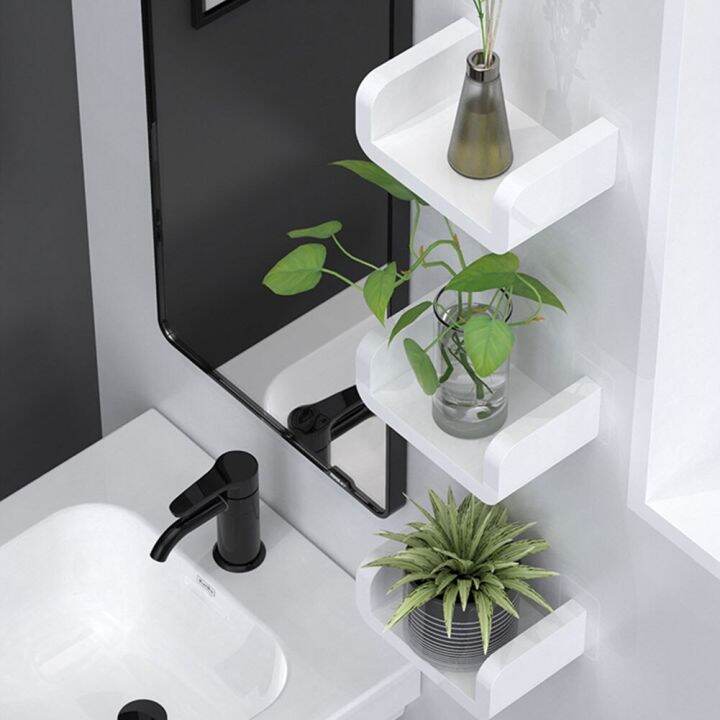 home-container-plastic-holder-kitchen-wall-mounted-shampoo-storage-shelf-toilet-waterproof-punch-free-bathroom-rack-practical-bathroom-counter-storage